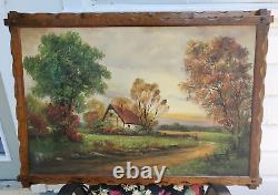 1960s Large Oil Painting on Canvas By Listed American Artist Richard G. Welsch