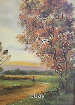 1960s Large Oil Painting on Canvas By Listed American Artist Richard G. Welsch