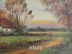 1960s Large Oil Painting on Canvas By Listed American Artist Richard G. Welsch