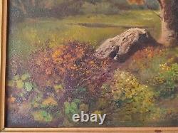 19th Antique Oil Painting Signed Lehall Tree 24