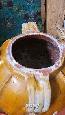 A Large Rare Antique French Oil Oil Jar Gargoulette