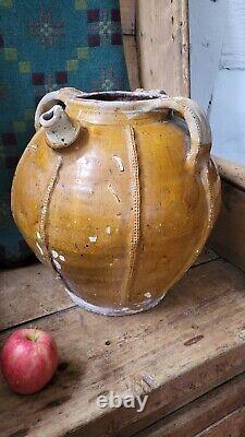 A Large Rare Antique French Oil Oil Jar Gargoulette