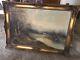 Antique G. Turner Landscape Oil Painting Large