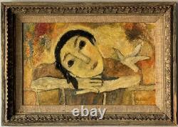 ANTIQUE MODERN CUBIST EXPRESSIONIST OIL PAINTING OLD VINTAGE CUBISM ABSTRACT 30s