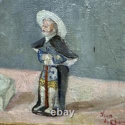 ANTIQUE Oil Painting Signed Original, French Artist Jean De Chambrun