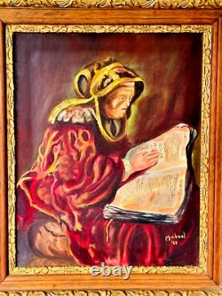 ART Oil Painting REMBRANDT The Prophetess Anna 1969 Framed Artist Reproduction