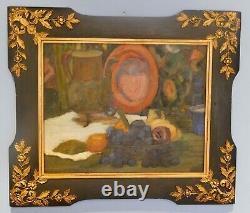 Adele Andres C. 1920 Antique Post Impressionist Still Life Oil Painting Vibrant