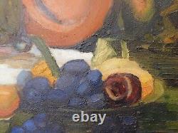 Adele Andres C. 1920 Antique Post Impressionist Still Life Oil Painting Vibrant