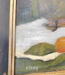 Adele Andres C. 1920 Antique Post Impressionist Still Life Oil Painting Vibrant