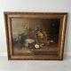 Adele Brunet (austin, Texas 1871-1965) Antique Still Life Original Oil Painting