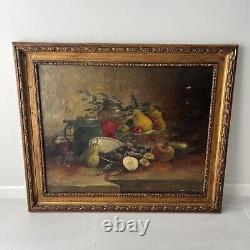 Adele Brunet (Austin, Texas 1871-1965) Antique Still Life Original Oil Painting