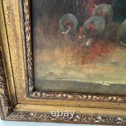 Adele Brunet (Austin, Texas 1871-1965) Antique Still Life Original Oil Painting