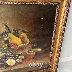 Adele Brunet (Austin, Texas 1871-1965) Antique Still Life Original Oil Painting