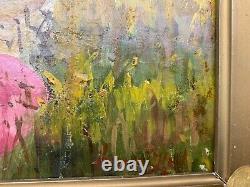 Antique 19th C. European Oil on Canvas Painting Blind Man's Buff