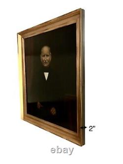 Antique 19th Century Judge Portrait Gentlemen Oil Painting on Canvas Framed