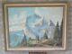 Antique Alpine Landscape Oil Painting Artwork European Germany H. Jaeger