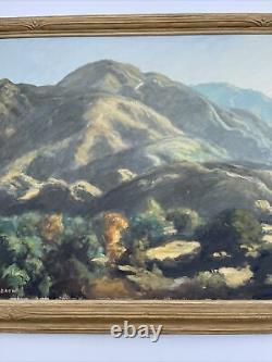 Antique American Impressionism Painting Listed Landscape Early California Large