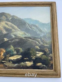 Antique American Impressionism Painting Listed Landscape Early California Large