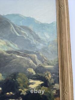 Antique American Impressionism Painting Listed Landscape Early California Large