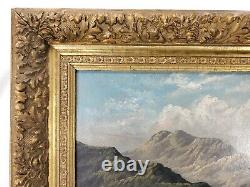 Antique British 19th c. Signed Roberto Marshall Landscape Oil Painting