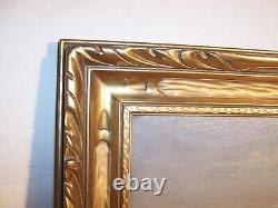 Antique California Coast Oil Painting Gold Gilt Carved Wood Frame Andreas Roth