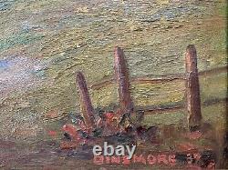 Antique Early California Impressionist Landscape Oil Painting, Dinsmore 1937