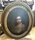 Antique European Oil Painting O/c Portrait Of A Young Child Girl Original Frame