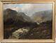 Antique French Oil Painting Attr Paul Desire Trouillebert River Fishing, Large