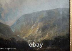 Antique French Oil Painting attr Paul Desire Trouillebert River Fishing, Large