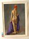 Antique Impressionist Standing Nude Woman O/c Painting