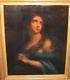 Antique Italian School Oil On Canvas Painting Mary Magdalene 19th Century