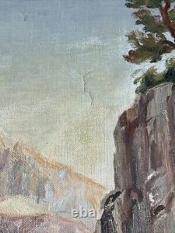 Antique Landscape Painting American Plein Air Listed Large Mountains Gardner Oil