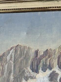 Antique Landscape Painting American Plein Air Listed Large Mountains Gardner Oil