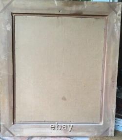 Antique Large Oil on Canvas Painting Gentleman Portrait Gilt Frame Early 19th C