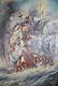 Antique Large Oil Painting Landscape Seascape Sailing Ship