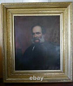 Antique Oil On Canvas Painting Portrait of a GentlemanMuseum Quality1840-1880