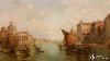 Antique Oil Painting Grand Canal Alfred Pollentine 1877
