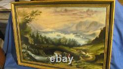 Antique Oil Painting Hudson River School