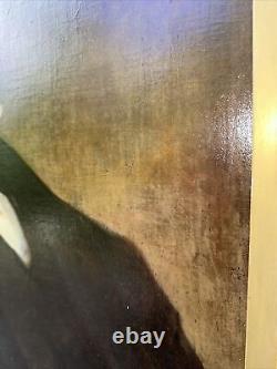 Antique Oil Painting Portrait of Gentleman Presidential 19th Century 37 X 32