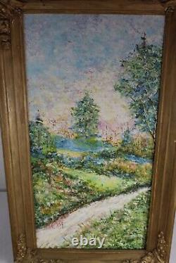 Antique Oil Painting Signed MCREE Oil On Board #1 Antique Impressionist Painting