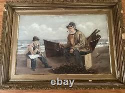 Antique Original Oil Wood Frame- Signed