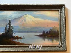 Antique Painting Landscape American Plein Air My Hood Oregon 1910 Large Old