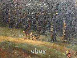 Antique Painting, Oil in Canvas, European, Severn, Signed, Dated 1878, 19th C