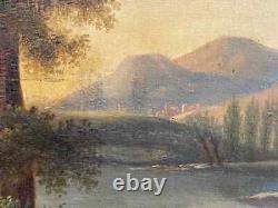 Antique Painting, Oil in Canvas, European, Severn, Signed, Dated 1878, 19th C