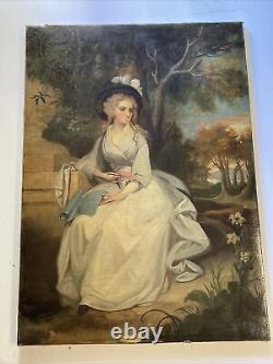 Antique Painting Portrait 18TH TO 19TH CENTURY LARGE OLD MASTER PRETTY WOMAN