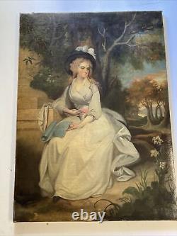 Antique Painting Portrait 18TH TO 19TH CENTURY LARGE OLD MASTER PRETTY WOMAN