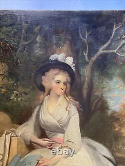 Antique Painting Portrait 18TH TO 19TH CENTURY LARGE OLD MASTER PRETTY WOMAN