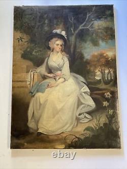 Antique Painting Portrait 18TH TO 19TH CENTURY LARGE OLD MASTER PRETTY WOMAN