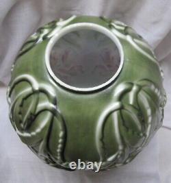 Antique Pittsburgh Painted Regal Iris Parlor Vase Gone With The Wind Lamp