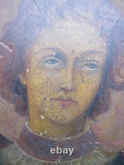 Antique Pre-Raphaelite Angel Painting